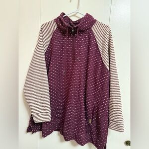 Maurices Purole and Cream Knit Sweater